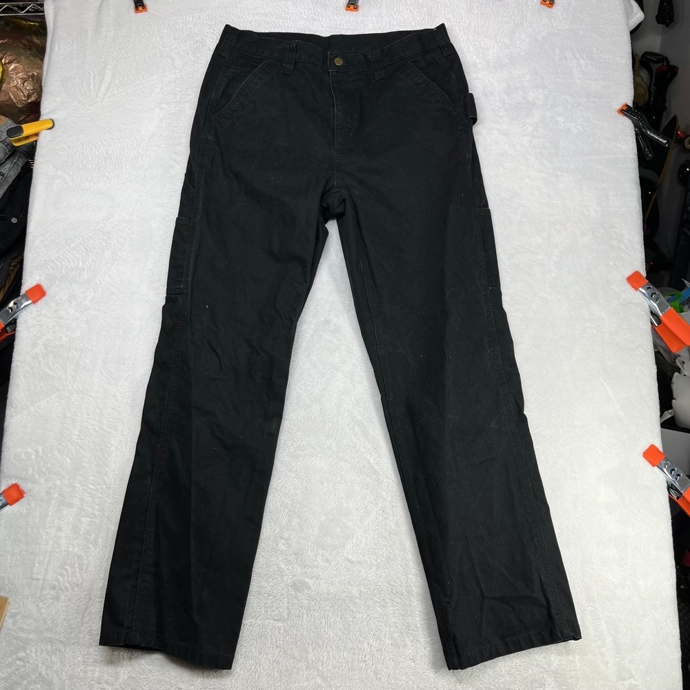 Brahma Carpenter Pants Men's Black Stretch Pockets Utility Workwear - 33X31